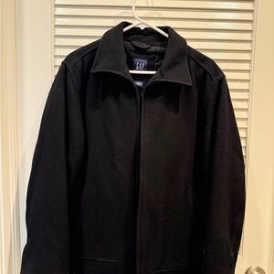 GAP Men's Black Peacoat Full-Zip Jacket